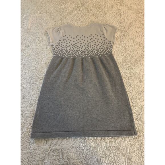Gray Polka Dot Kids Dress - Picture 6 of 15